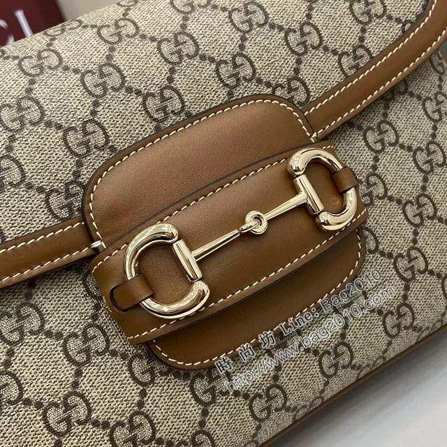 Gucci專櫃古馳最新款Horsebit 1955系列小號肩背包單肩斜挎女包 jh2757型號：815178